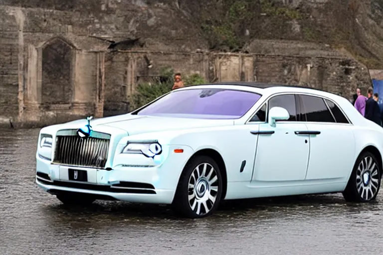 Image similar to stoned teenagers decided to drown Rolls-Royce