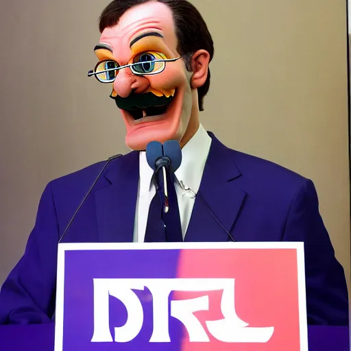 Image similar to president waluigi, real, 2 0 1 7, still, photograph, photo, speech