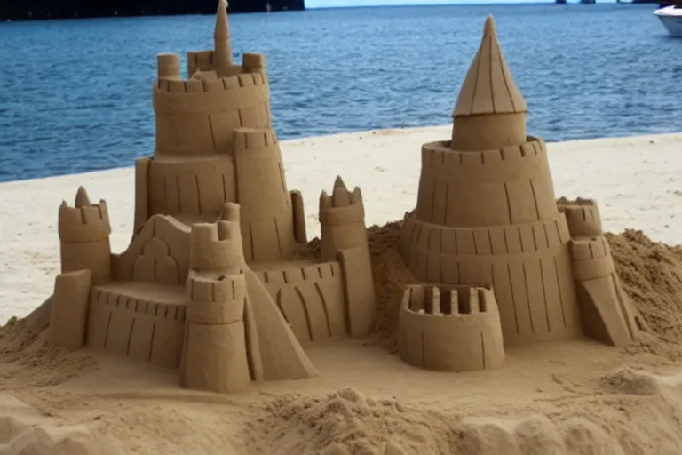 Image similar to a completed sand castle