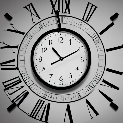 Prompt: clock with 4 8 hours