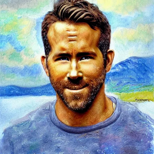 Image similar to ryan reynolds painted by benson, frank weston, impressionism, scene