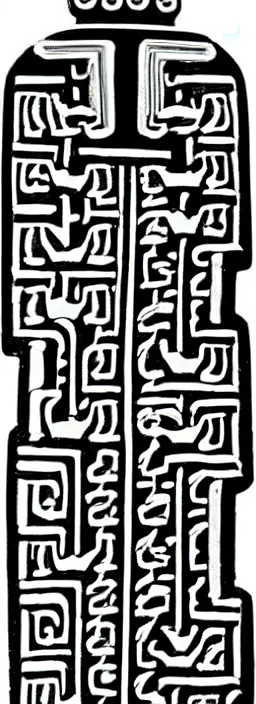 Prompt: ornate sumerian art, black and white, very ancient design, intricate organization, detailed cuneiform