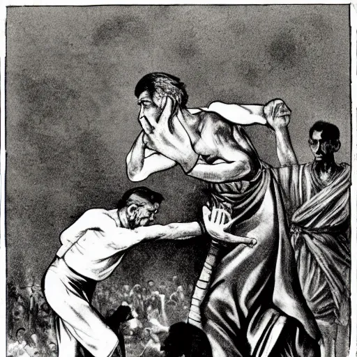 Image similar to gandhi slapping abe lincoln in the face