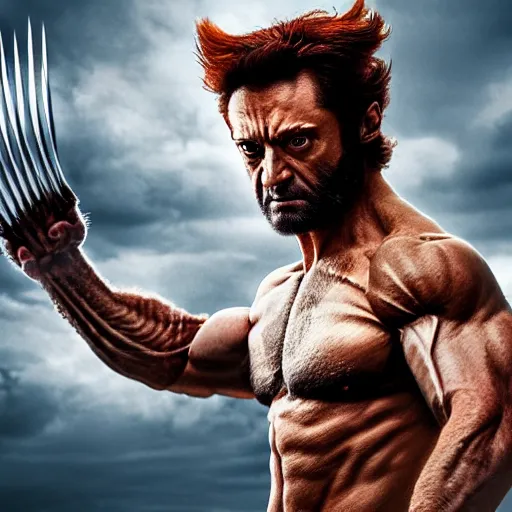 Image similar to wolverine, 4k realistic photo