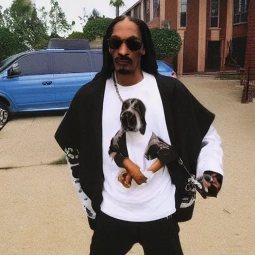 Prompt: “snoop dog with a dog body”