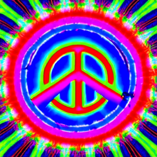 Image similar to psychedelic peace sign