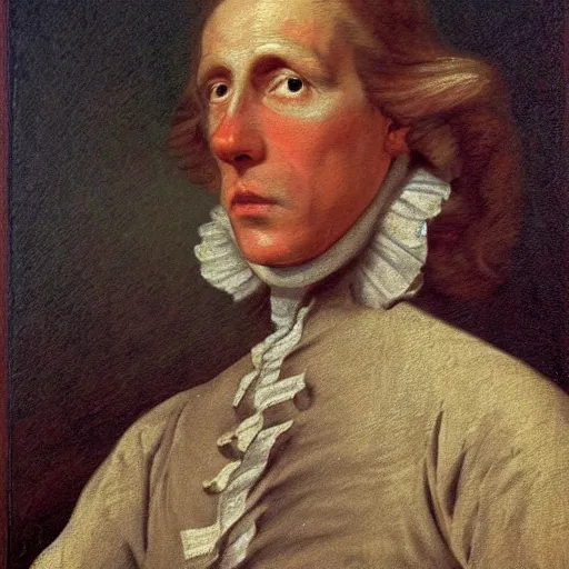 Prompt: Jerma985 wearing a colonial wig in an 18th century 1700's Painting, detailed, highly detailed, heroic, epic, complex, very detailed, realistic, HD quality, 8k resolution, body and headshot, Oil Painting, 18th century Painting of Jerma985, 18th century, 1700's Painting Style, Painting, Trending on Artstation