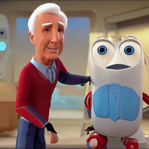 Prompt: leslie nielsen pixar style