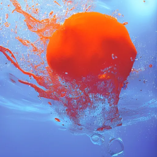 Image similar to orange, splash underwater! photoshop edit, golden ratio