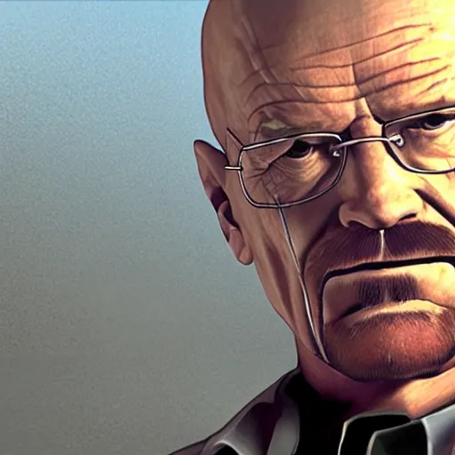 Prompt: a film still of Walter White in Half Life as Gordon Freeman