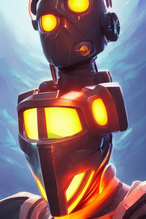 Image similar to epic mask helmet robot ninja portrait stylized as fornite style game design fanart by concept artist gervasio canda, behance hd by jesper ejsing, by rhads, makoto shinkai and lois van baarle, ilya kuvshinov, rossdraws global illumination radiating a glowing aura global illumination ray tracing hdr render in unreal engine 5