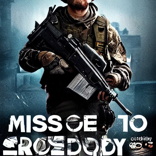 Prompt: missing cod poster