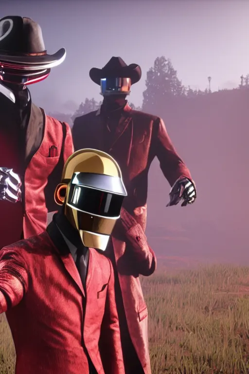 Prompt: Daft Punk in Red Dead Redemption 2