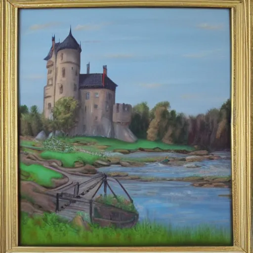 Image similar to painting of castle no frame