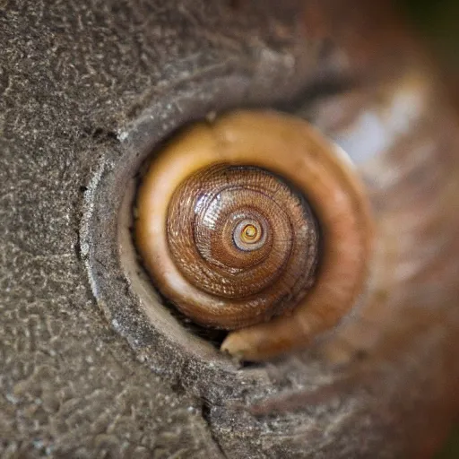 Image similar to a snail with an eyeball for a shell