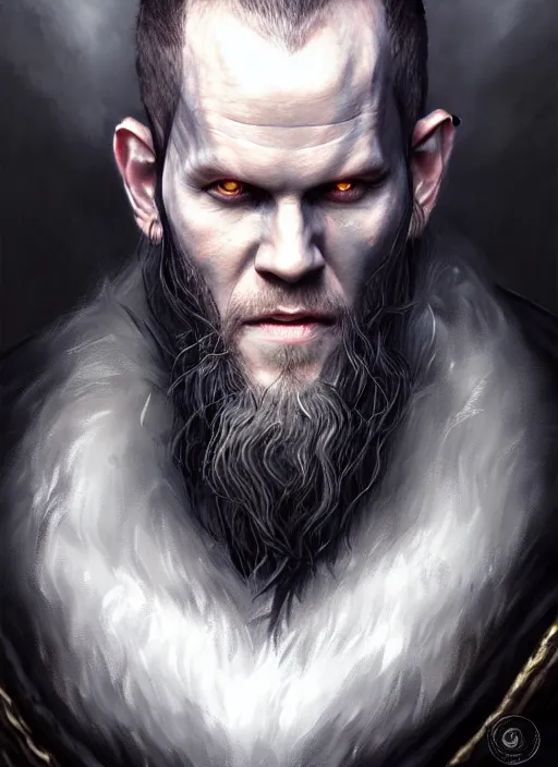 Image similar to a _ fantasy _ style _ portrait _ painting _ of floki, wicked, oil _ painting _ unreal _ 5 _ daz. _ rpg _ portrait _ extremely _ detailed _ artgerm _ greg _ rutkowski _ greg