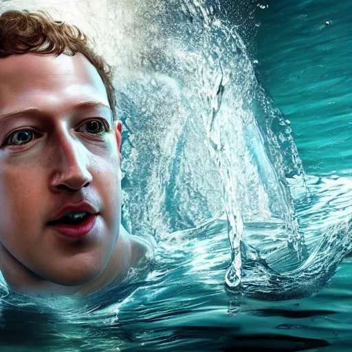 Image similar to mark zuckerberg as water, award winning water photography, extremely detailed, artstation, 8 k, sensual lighting, incredible art, wlop, artgerm