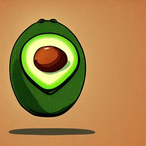 Prompt: An avocado running in a race, cute digital art