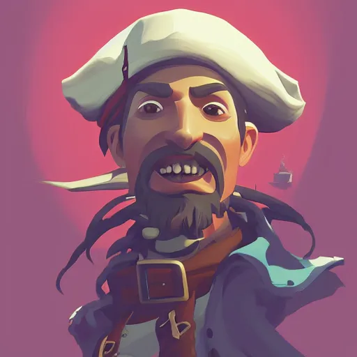 Image similar to painting jack the pirate on sea of thieves game avatar hero smooth face median photoshop filter cutout vector behance hd by jesper ejsing, by rhads, makoto shinkai and lois van baarle, ilya kuvshinov, rossdraws, illustration, art by ilya kuvshinov and gustav klimt