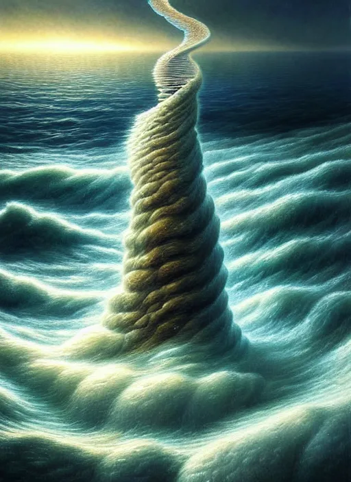 Prompt: A hyper-detailed 3d render like a Oil painting of the Ocean’s dream of The Upward Spiral, surrealism!!!!! surreal concept art, lifelike, photorealistic, digital painting, aesthetic, smooth, sharp focus, Artstation HD, by Greg Rutkowski, Chris Tulloch McCabe, Valentina Remenar and Asher Duran,