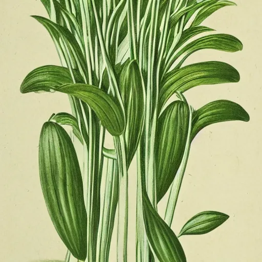 Image similar to wild garlic, 1 9 th century nature illustration