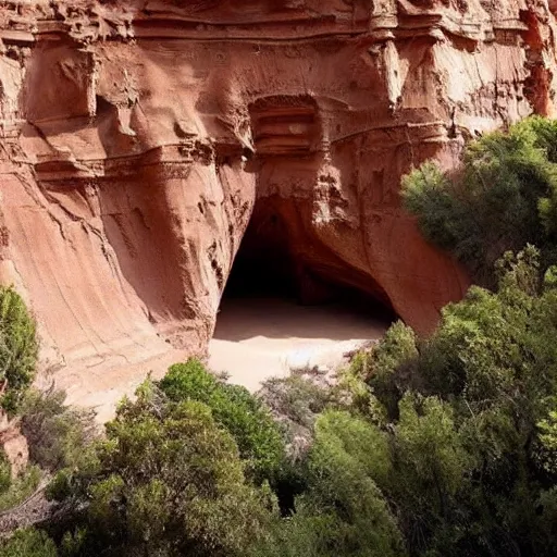 Image similar to a large, victorian mansion covered in sand in a canyon. surreal, dream like.