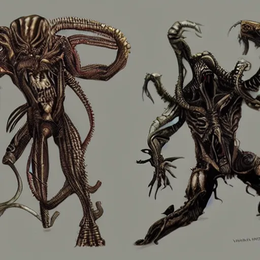 Image similar to concept art aliens versus predator sequel