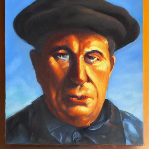 Image similar to minervino murge, oil painting