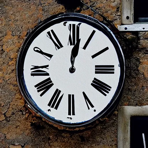 Image similar to hear the clock stop when you reach the end of time, surreal
