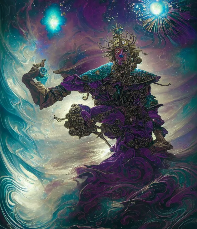 Prompt: front!!! shot of a court jester!!! character, mesmerizing fractal hypercubes, dark holography!!!, future, metallic nebula, crystalline edges, elegant, highly detailed, centered, (((artstation, concept art, jagged, sharp focus, artgerm, Tomasz Alen Kopera, Peter Mohrbacher, donato giancola, Joseph Christian Leyendecker, WLOP, Boris Vallejo))), ((raytracing)), mugshot!!!!!, ugly!!!!!!, octane render, nvidia raytracing demo, octane render, nvidia raytracing demo, octane render, nvidia raytracing demo, 8K