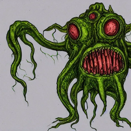 Image similar to flesh eating plant eldritch horror cthulhu, concept art