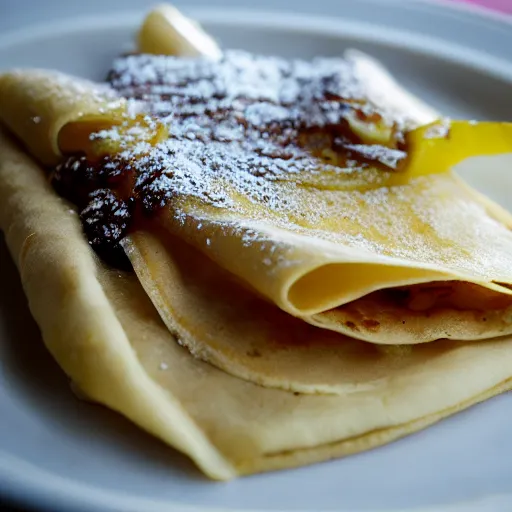 Prompt: crepes food photography