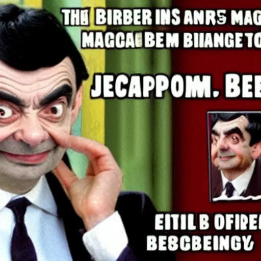 Image similar to a meme about mr. bean and jellybeans