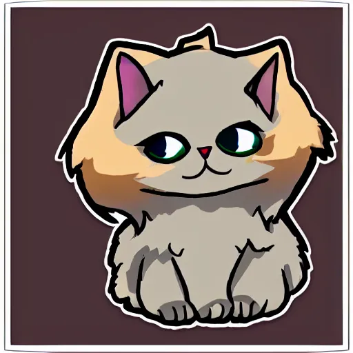 Image similar to adorable fluffy cat dnd sticker