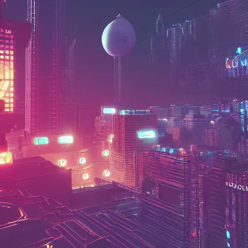 Prompt: a mars'city, full of high buildings, neon night, fluids, two pure moons, postcyberpunk, octave render, telephoto, photorealisti