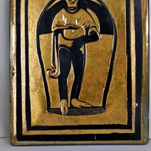 Image similar to 1960s space age astronaut monkey Byzantine religious icon