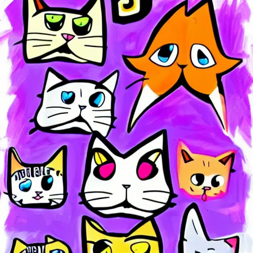 Prompt: cat in cartoon network art style