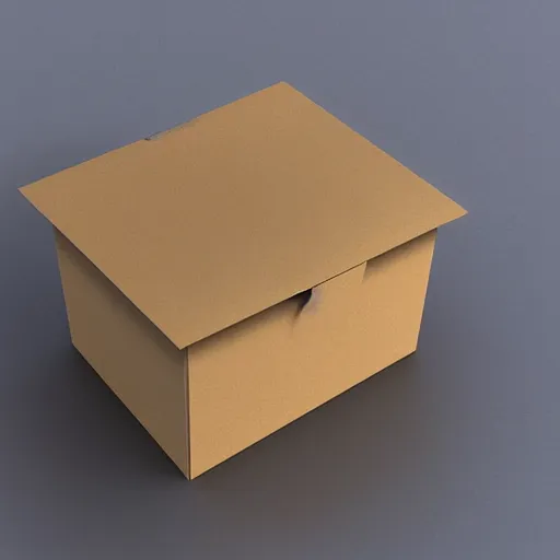 Prompt: small box in the front big box on the background