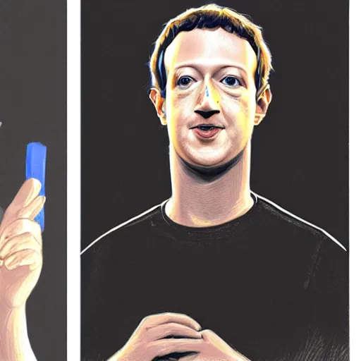 Image similar to mark zuckerberg early concept art sketches