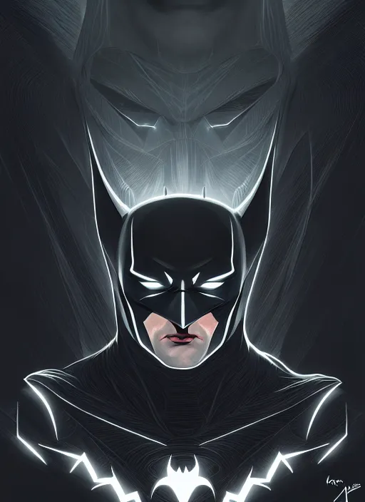 Prompt: symmetry!! full shot!!, full body portrait!! of batman, line sketch!!, dark atmosphere, glowing lights!! intricate, elegant, highly detailed, digital painting, artstation, concept art, smooth, sharp focus, illustration, art by kael ngu and santa fung, comic art