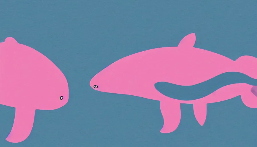 Image similar to a giant pink whale