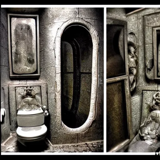 Image similar to HR Giger style toilet