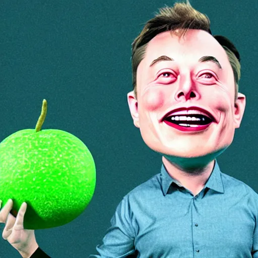 Image similar to elon musk as a melon, hyperrealistic, claymation, volumetric lighting, 3 5 mm film still, concept art