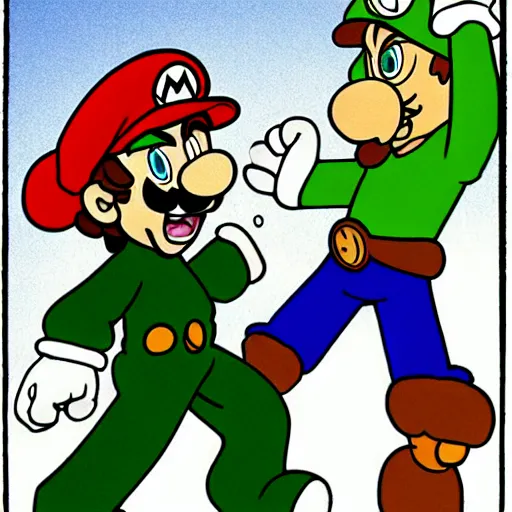 Image similar to shaggy rogers fighting mario