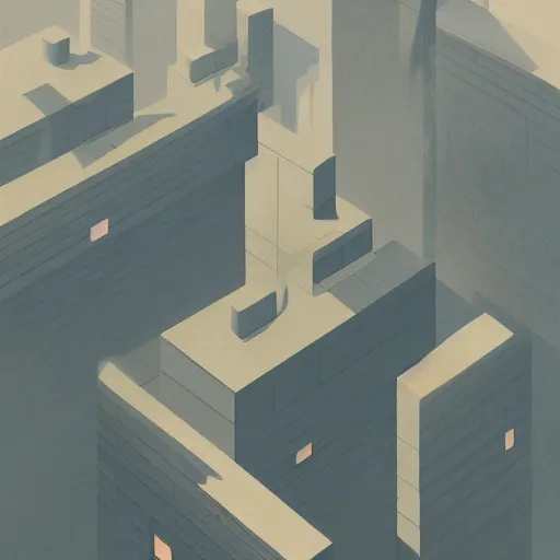 Image similar to a dystopian matte painting of in a dream, are all the characters really you? by emiliano ponzi, james gilleard, george ault, david hockney, atey ghailan, albert namatjira, marius borgeaud, minimalist, bauhaus, retrofuturism, concept art, matte background, matte drawing, generative art