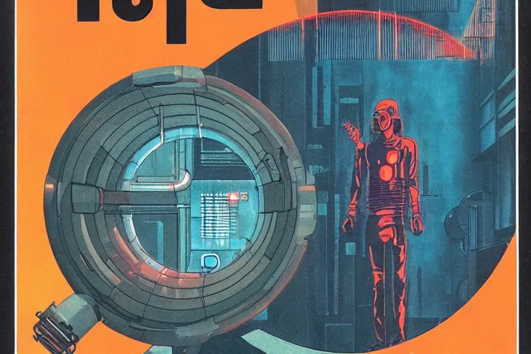 Image similar to 1979 OMNI Magazine Cover of a sewer system outlet. Cyberpunk Akira style by Vincent Di Fate