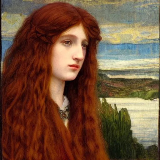 Prompt: Pre-Raphaelite girl artwork