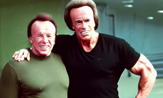 Image similar to arnold and sylvester