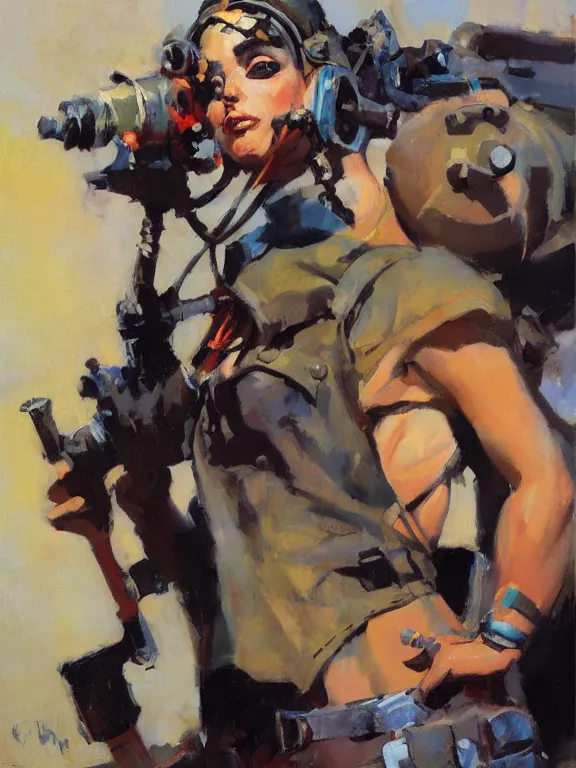 Image similar to Tank girl by Gregory manchess