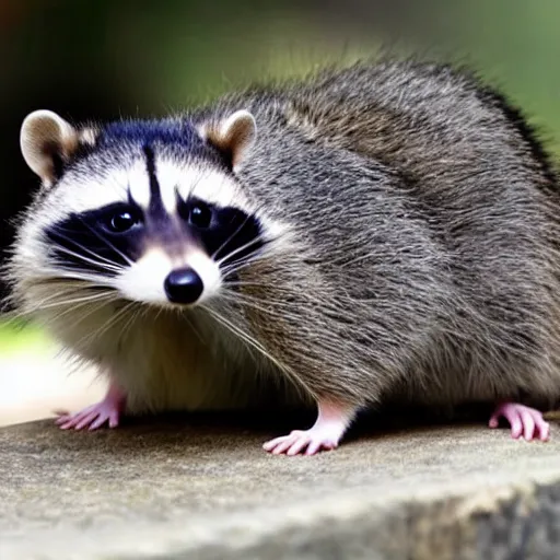 Prompt: a rat-raccoon hybrid